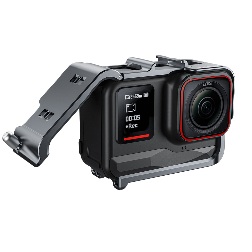 Aluminum protective frame for Insta360 ACE/ACE PRO with cold shoe interface