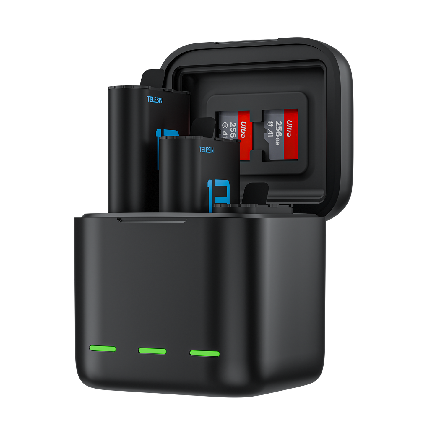 Storage Box Three-slot Battery Charger With Two Batteries Set for Go Pro Hero 13 Camera