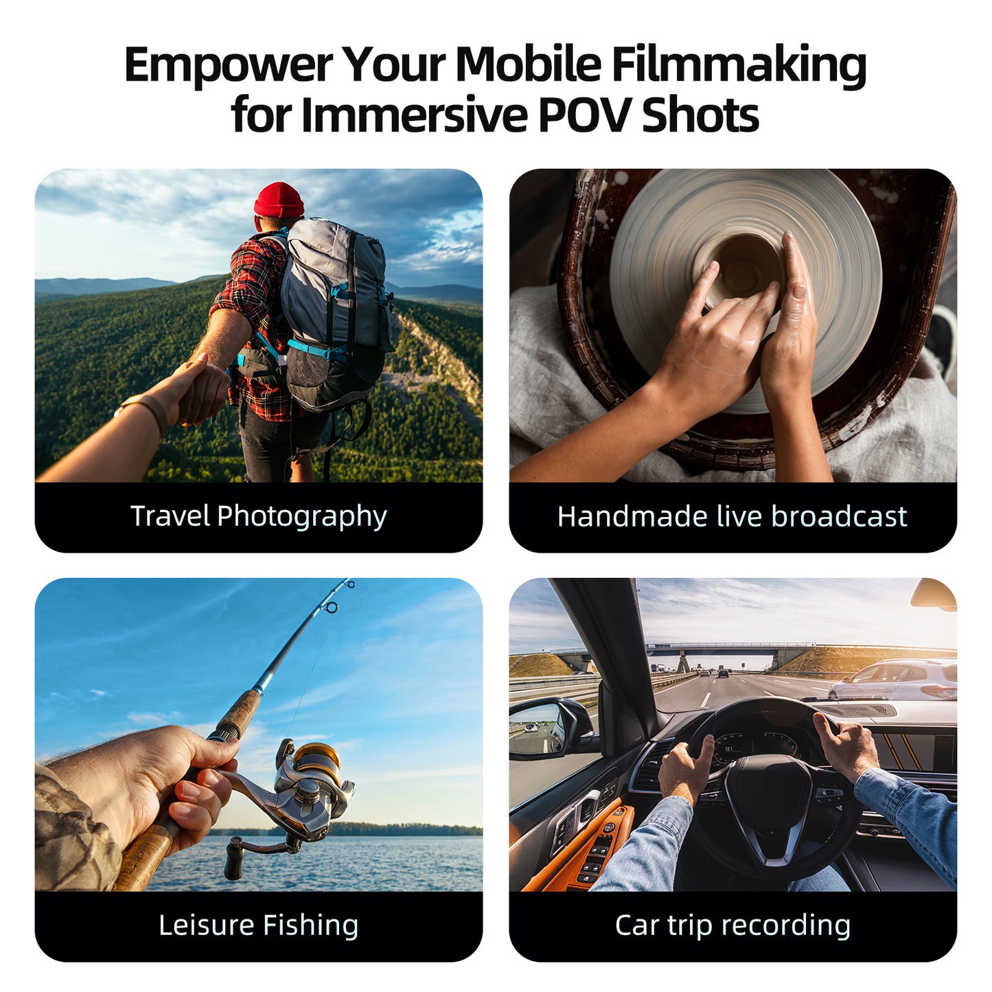 TELESIN Magnetic Neck Mount for Phones, Necklace Cell Phone Holder for Magsafe POV/VLOG
