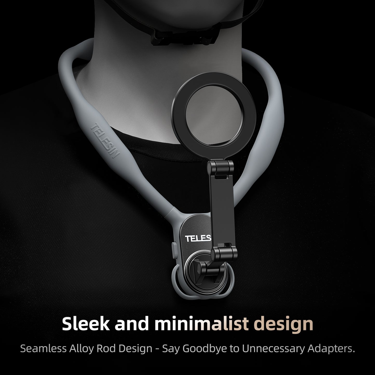 TELESIN Magnetic Neck Mount for Phones, Necklace Cell Phone Holder for Magsafe POV/VLOG