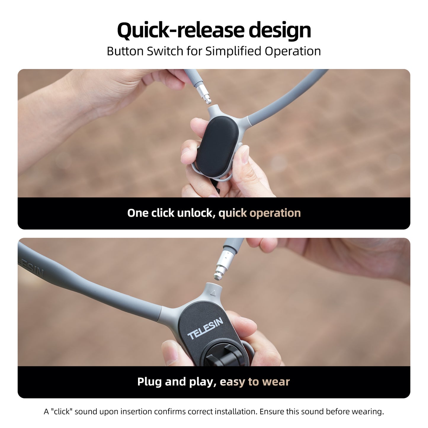 TELESIN Magnetic Neck Mount for Phones, Necklace Cell Phone Holder for Magsafe POV/VLOG