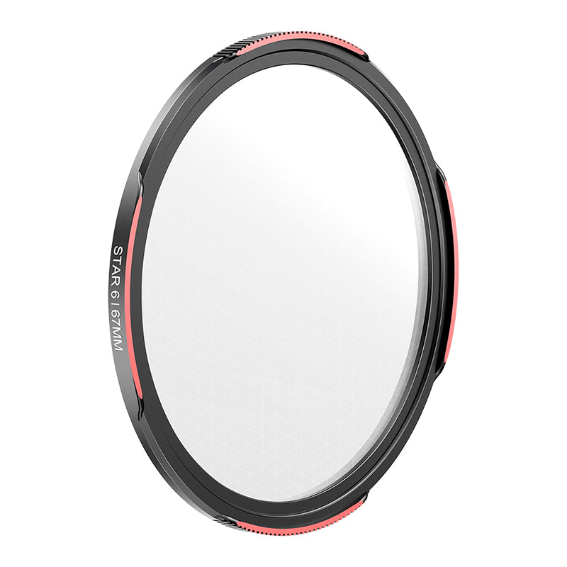 Aluminum Alloy Frame High Transmittance Glass 6-Line Star Filter