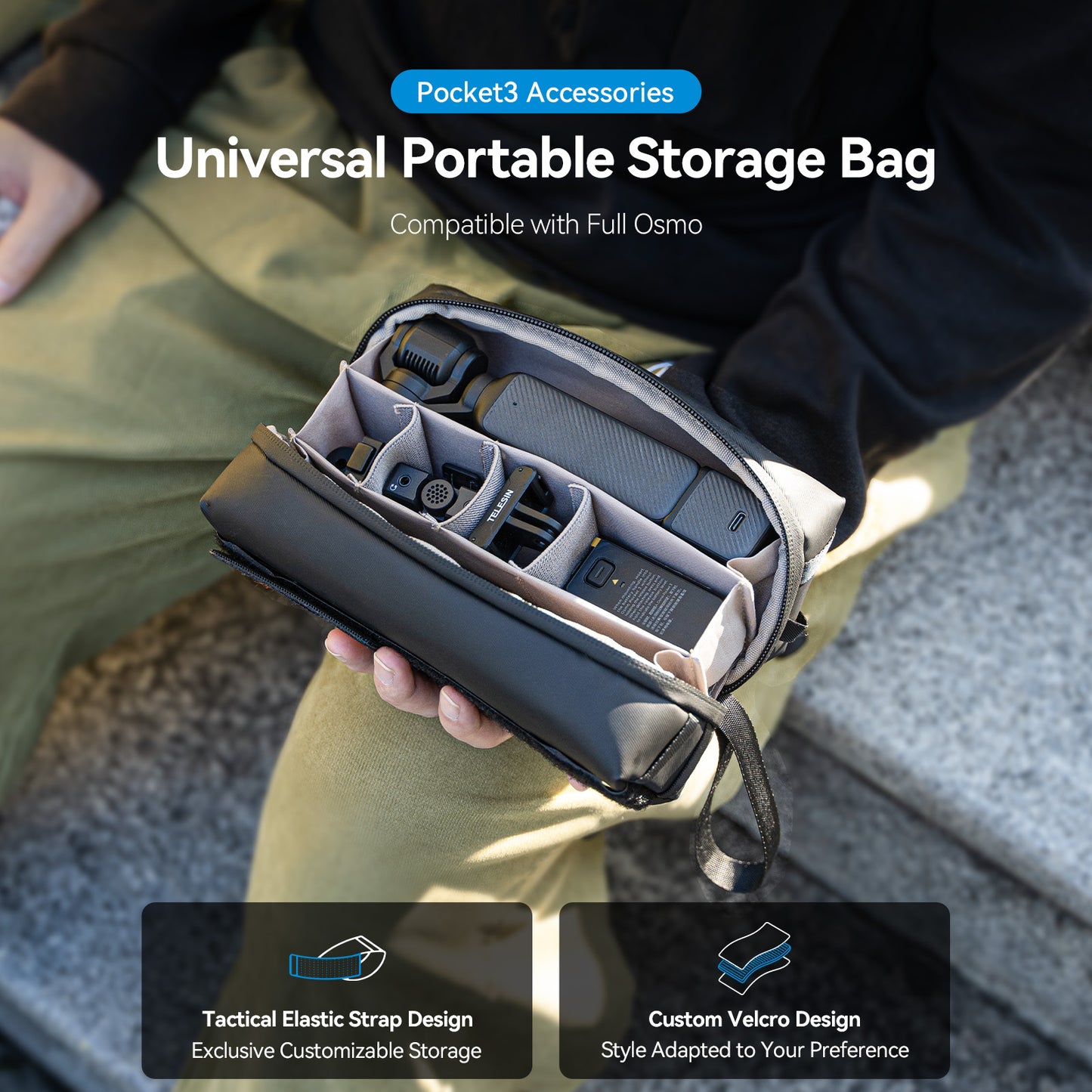Anti-splash Moisture-proof large protection storage bag for DJI Pocket3