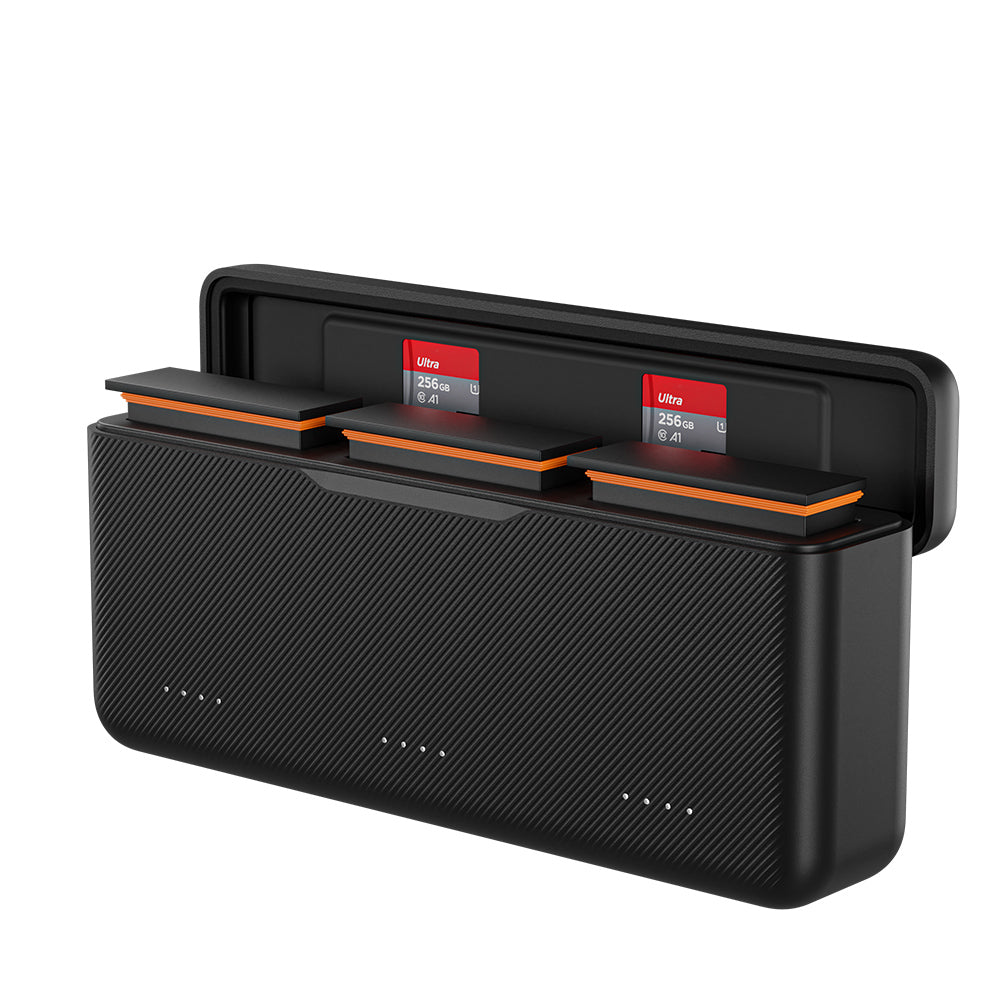 TELESIN three-slot battery charging storage box for DJI action 3/4/5 pro camera