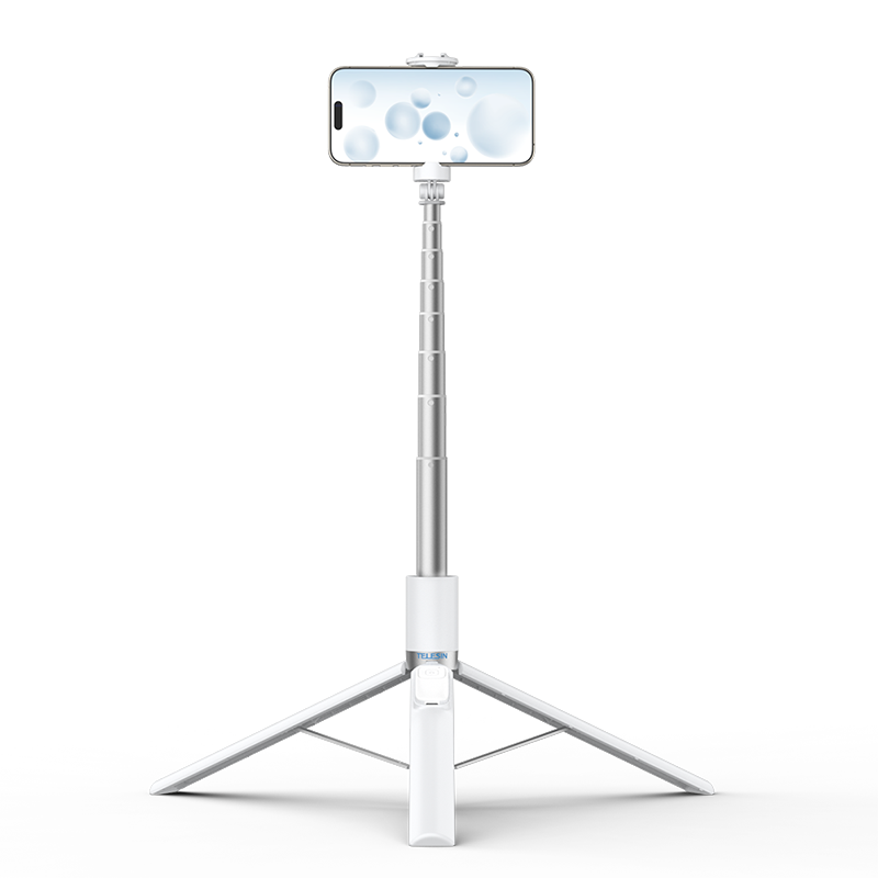 1.7m Clamp-on Selfie Stick Tripod with Remote Control for Mobile Phone