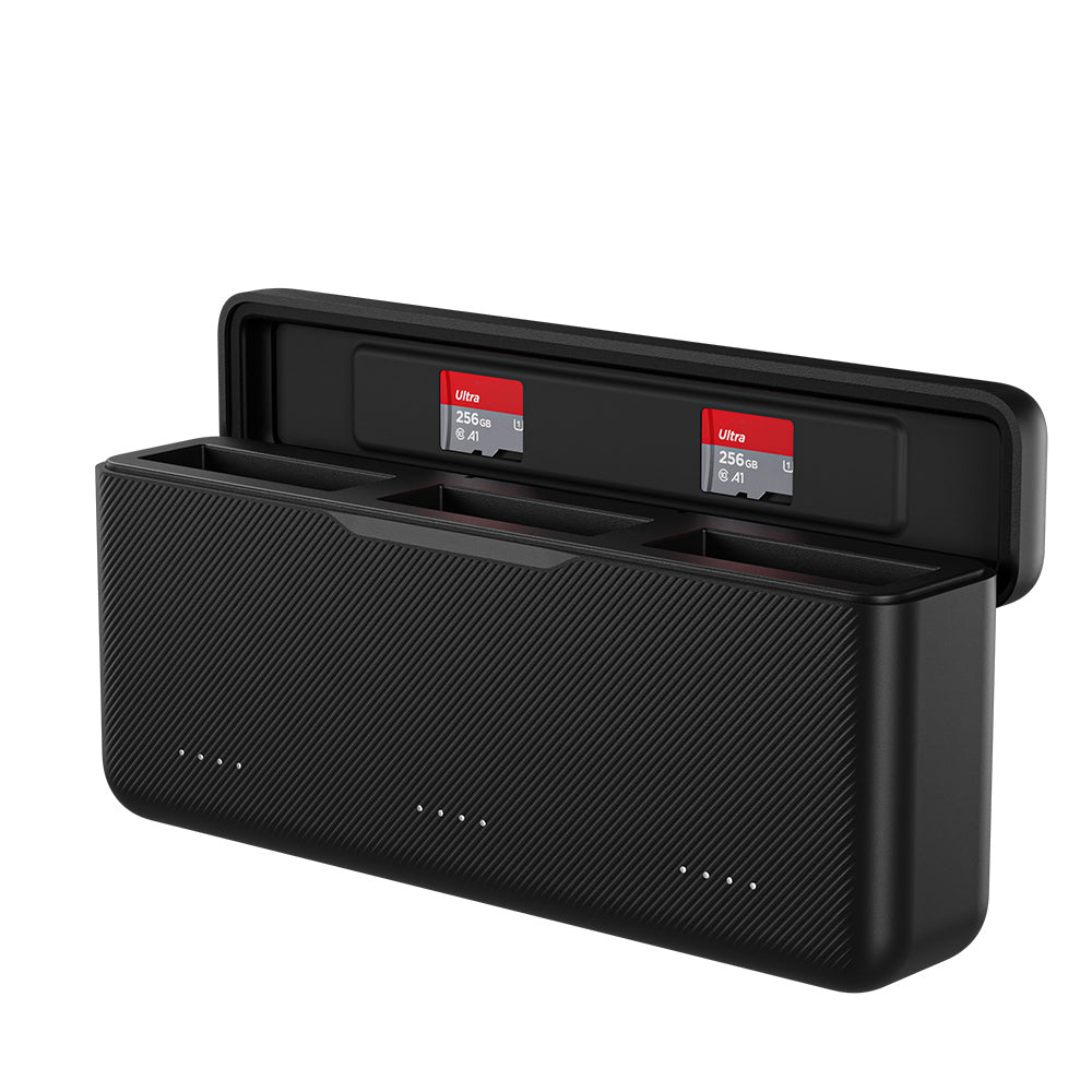 TELESIN three-slot battery charging storage box for DJI action 3/4/5 pro camera
