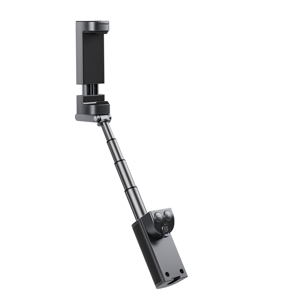 Smartphone photography shooting with wireless shutter remote grip handle