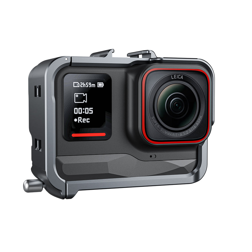 Aluminum protective frame for Insta360 ACE/ACE PRO with cold shoe interface