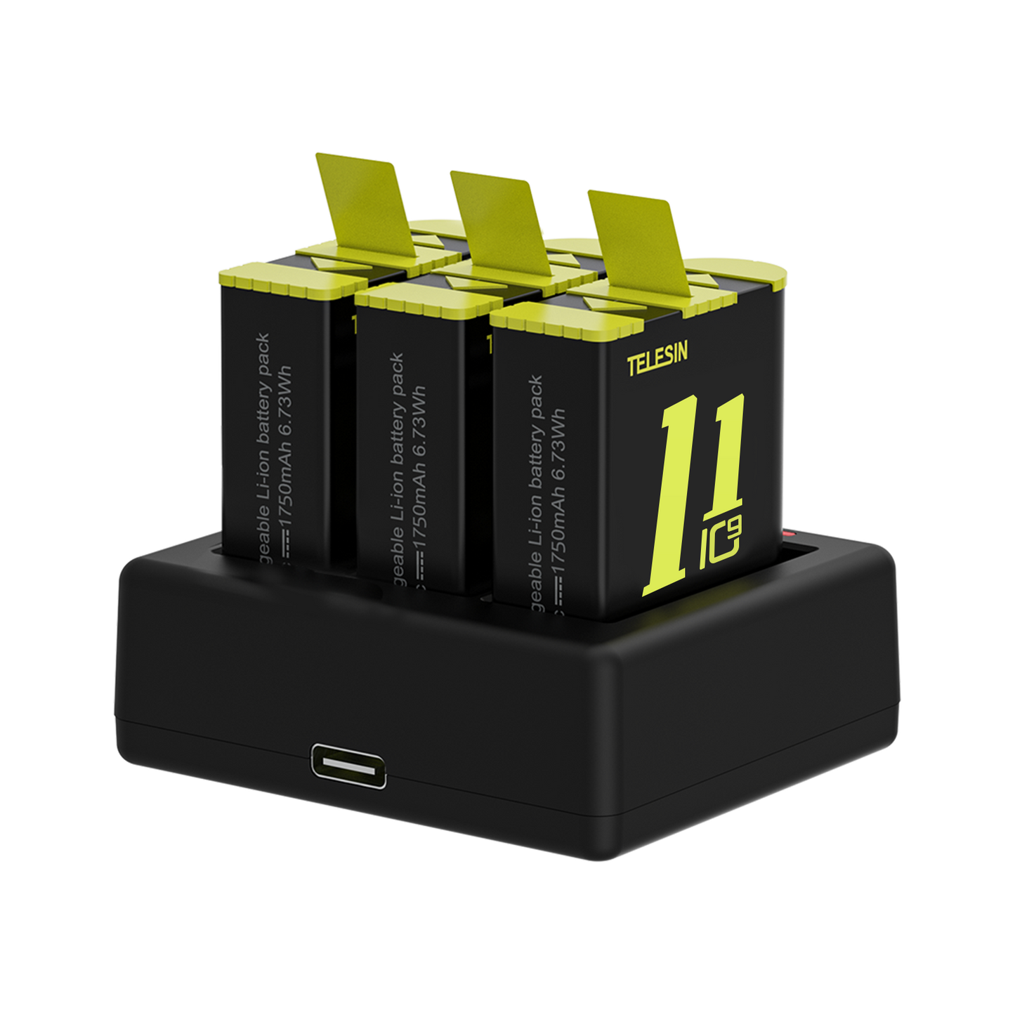 3 Slots Charger with 2 Batteries for GoPro Hero 9/10/11/12