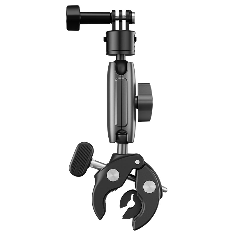 Quick release motorcycle handlebar clamp clip mount for action camera