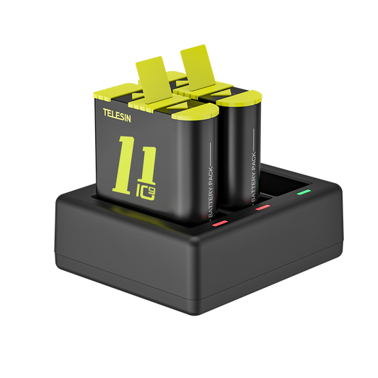 3 Slots Charger with 2 Batteries for GoPro Hero 9/10/11/12