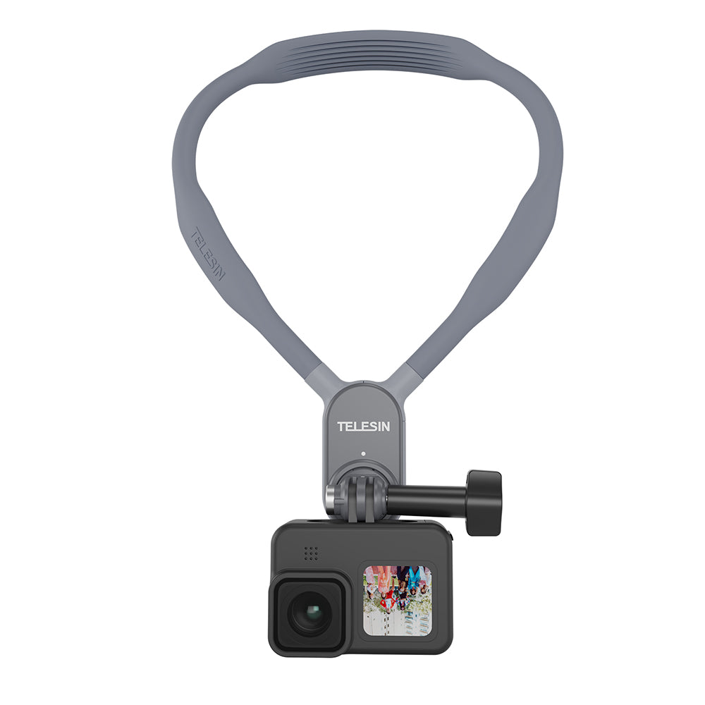 TELESIN POV/VLOG Support de cou pour caméra d'action avec design  magnétique, support de cou réglable à plusieurs angles, support de caméra  d'action pour GoPro/Insta360/DJI/Smartphone, gris : : High-Tech