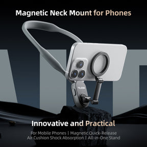 TELESIN Magnetic Neck Mount for Phones, Necklace Cell Phone Holder for Magsafe POV/VLOG