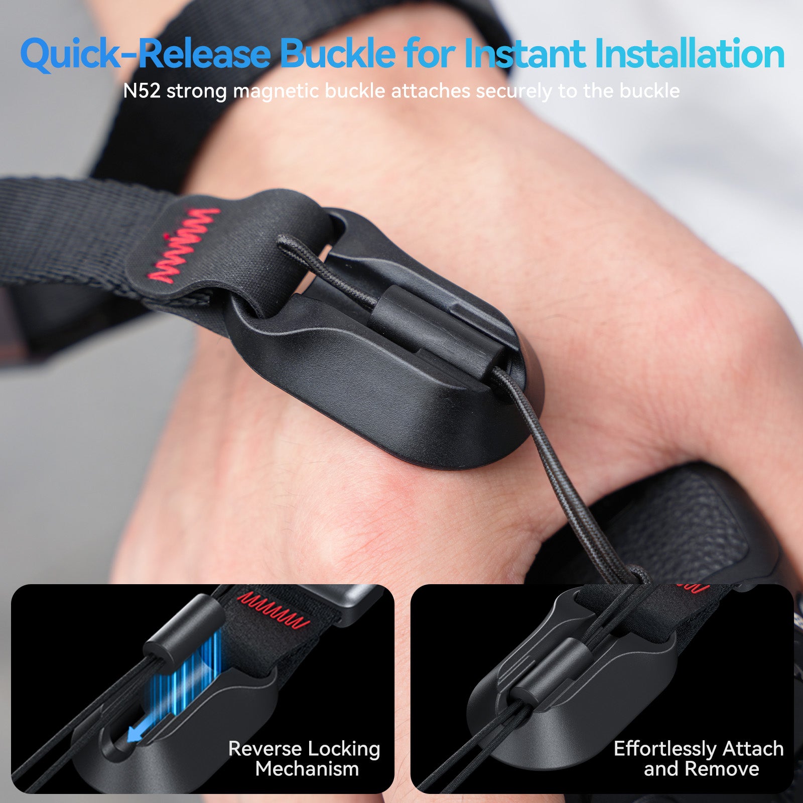 Camera Multipurpose Magnetic Wrist Strap