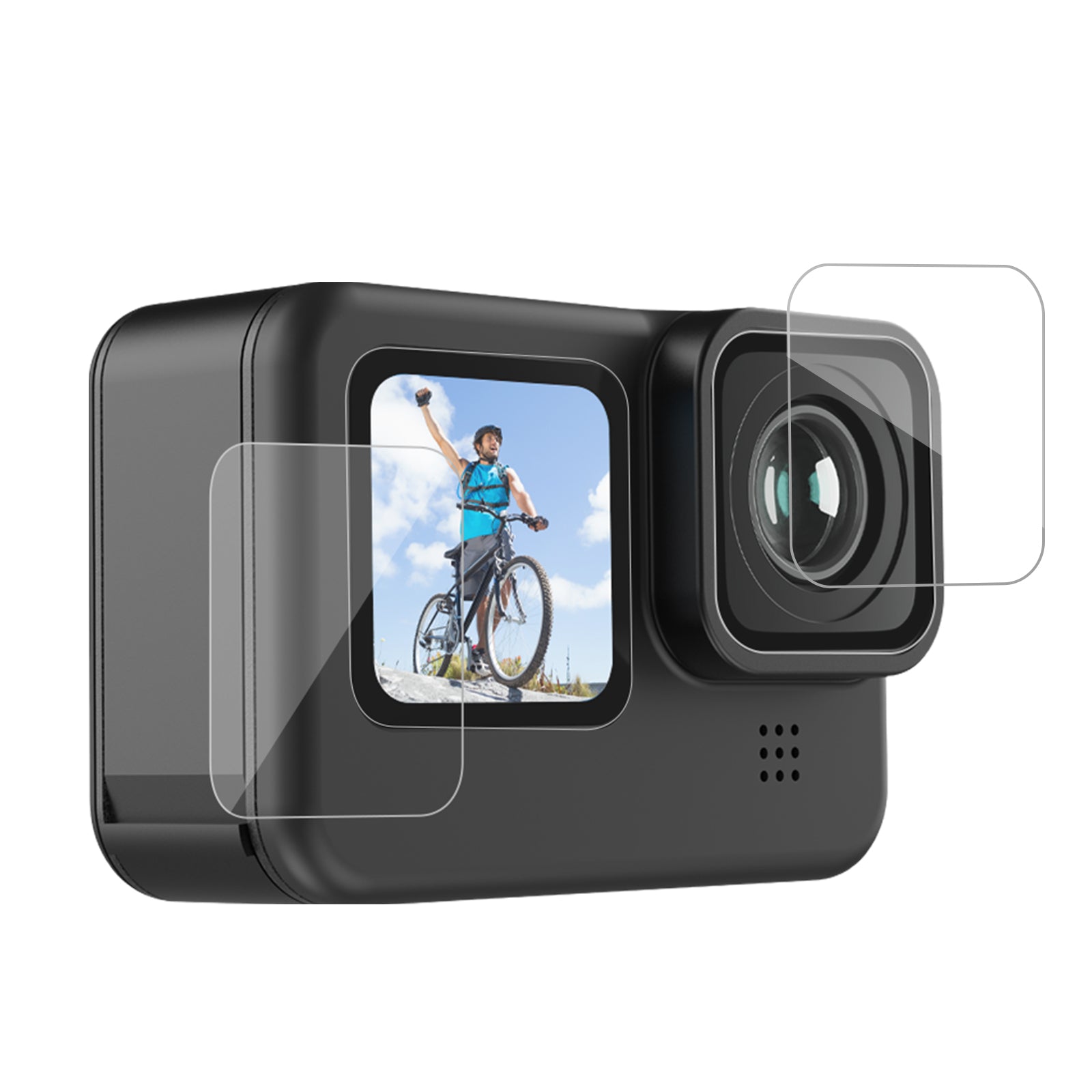 Tempered Glass Screen & Lens Protective Film Cover for GoPro 11/10/9