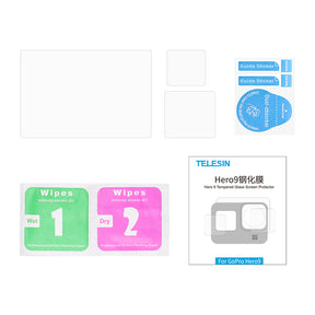Tempered Glass Screen & Lens Protective Film Cover for GoPro 11/10/9