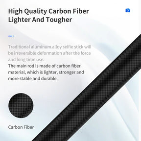 1.16m Carbon Fiber Selfie Stick