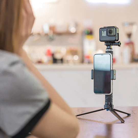0.9m Carbon Fiber Selfie Stick Aluminium Alloy Tripod