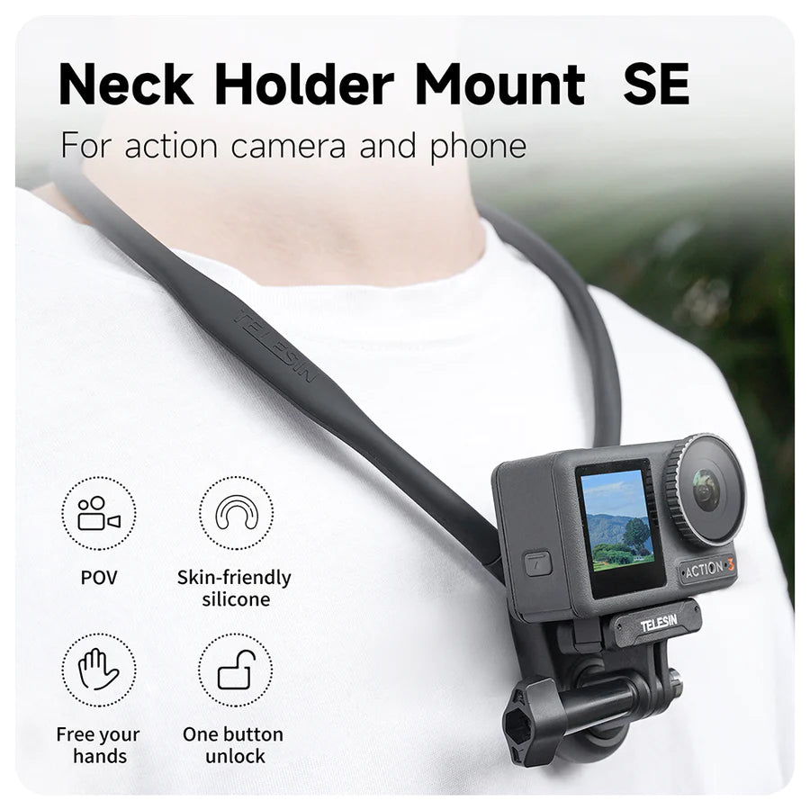 Neck Holder Mount SE (No Magnetic) for Action Cameras/ Phones